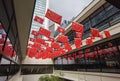 Hong Kong Central Market Architecture Interior Design Retail Space Renovation Shopping Hongkonger Souvenir China Flags