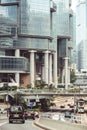 HONG KONG, CHINA - APR 23: Street view on April 23, 2012 in Hong Kong, China. With 7M population and land m