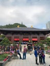 Hong Kong, China: Chi Lin Nunnery is large Buddhist temple compex in Diamond Hill, Kowloon, Hong Kong. View of Maitreya Hall