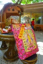 HONG KONG, CHINA - JANUARY 26, 2017: Colorful gift at Tsz wan temple, in Hong Kong