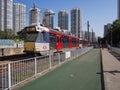 Lightrail and the station in Tin Shui Wai