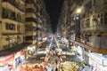 Nightscape of Fa Yuen Street Market in MongKok, Hong Kong