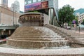 Peak Tram station entrance in Hong Kong. Tram transports people to Victoria Peak on Hong Kong Island Royalty Free Stock Photo