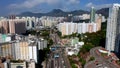 Hong Kong, China - 2020: Kwun Tong Road, the city district from above