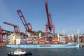 Maersk owned cargo, container ship \