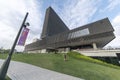 Landmark M+ Museum in West Kowloon cultural district in Hong Kong city