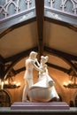 Stone sculpture of Cinderella and Prince charming dancing together Royalty Free Stock Photo