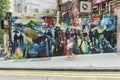 Colorful graffiti in Hong Kong city