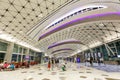 Hong Kong Airport Midfield Concourse Terminal in China Royalty Free Stock Photo