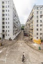 Old residential building in Tai Hang Sai Estate in Hong Kong city Royalty Free Stock Photo