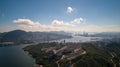 Hong Kong Chinese Permanent Cemetery Skyline drone view