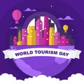 Hong Kong City China Asia Travel World Tourism Day Illustration