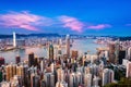 Hong Kong city in night Royalty Free Stock Photo