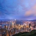 Hong Kong city night Royalty Free Stock Photo