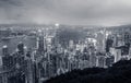 Hong Kong city night Royalty Free Stock Photo