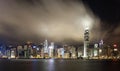 Hong Kong city night with cloud Royalty Free Stock Photo