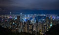 Hong Kong city at night Royalty Free Stock Photo