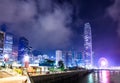 Hong Kong city night Royalty Free Stock Photo