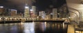 Hong Kong City Skyline by Ferry Pier Panorama Royalty Free Stock Photo