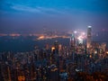 Hong kong city skyline night Royalty Free Stock Photo