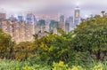 Hong Kong city skyline from Victoria Peak at night Royalty Free Stock Photo