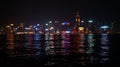 Hong Kong city view at night. Royalty Free Stock Photo