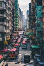 Hong Kong city view. Streets of Mong Kok Royalty Free Stock Photo