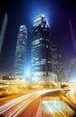 Hong Kong Cityscape at Night. Royalty Free Stock Photo