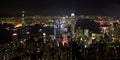 Hong Kong cityscape at night Royalty Free Stock Photo