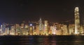 Hong Kong cityscape at night Royalty Free Stock Photo