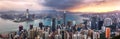 Hong Kong cityscape panorama from Victoria peak, China - Asia Royalty Free Stock Photo
