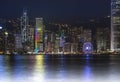 Hong Kong cityscape , View from Victoria harbour . Royalty Free Stock Photo