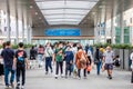 27-3-2022, Hong Kong: During the Covid period, The famous business shopping area in the downtown of Mong Kok, Hong Kong Royalty Free Stock Photo