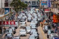 27-3-2022, Hong Kong: During the Covid period, The famous business shopping area in the downtown of Mong Kok, Hong Kong Royalty Free Stock Photo