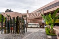 Hong Kong Cultural Center entrance with art display in front, facility in Tsim Sha Tsui Royalty Free Stock Photo