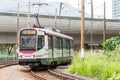 Hong Kong MTR Light Rail. The system operates over 1435mm standard gauge gauge track in Hong Kong.