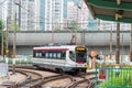 Hong Kong MTR Light Rail. The system operates over 1435mm standard gauge gauge track in Hong Kong.