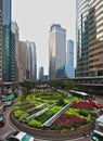 Colorful flower beds in Hong Kong