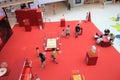 Red, table, play, product, games, exhibition