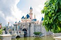 HONG KONG DISNEYLAND: Sleeping Beauty`s castle in Hong Kong Disneyland Royalty Free Stock Photo