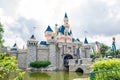 HONG KONG DISNEYLAND: Sleeping Beauty`s castle in Hong Kong Disneyland Royalty Free Stock Photo