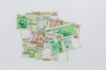 Hong Kong dollar bank notes money on white background, Five Hundred Hong kong Dollars Royalty Free Stock Photo