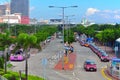 Hong kong downtown city urban view