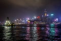 Hong Kong Dredge at Night Royalty Free Stock Photo