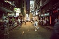 Hong Kong Famous Nightlife place - Lan Kwai Fong Royalty Free Stock Photo