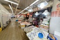 Hong Kong Fish wet market side walk booth Royalty Free Stock Photo