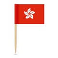 Hong Kong flag. Flag toothpick 10eps