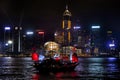 Hong Kong skyline by night