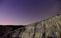 Hong Kong Global Geopark at Night with Starry Sky