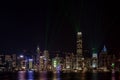 Hong Kong Harbor Bathed in Lasers